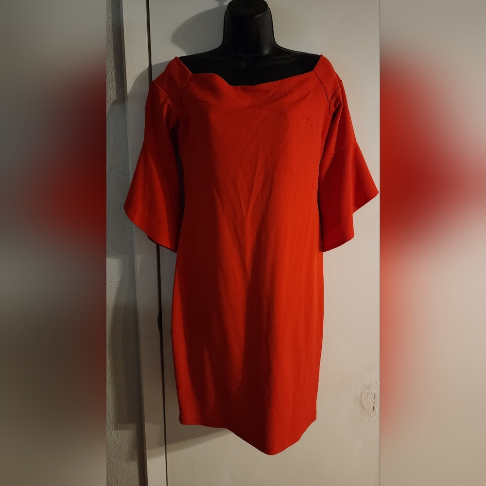 Size 12: EUC Bebe Bell Sleeve Shift Dress
